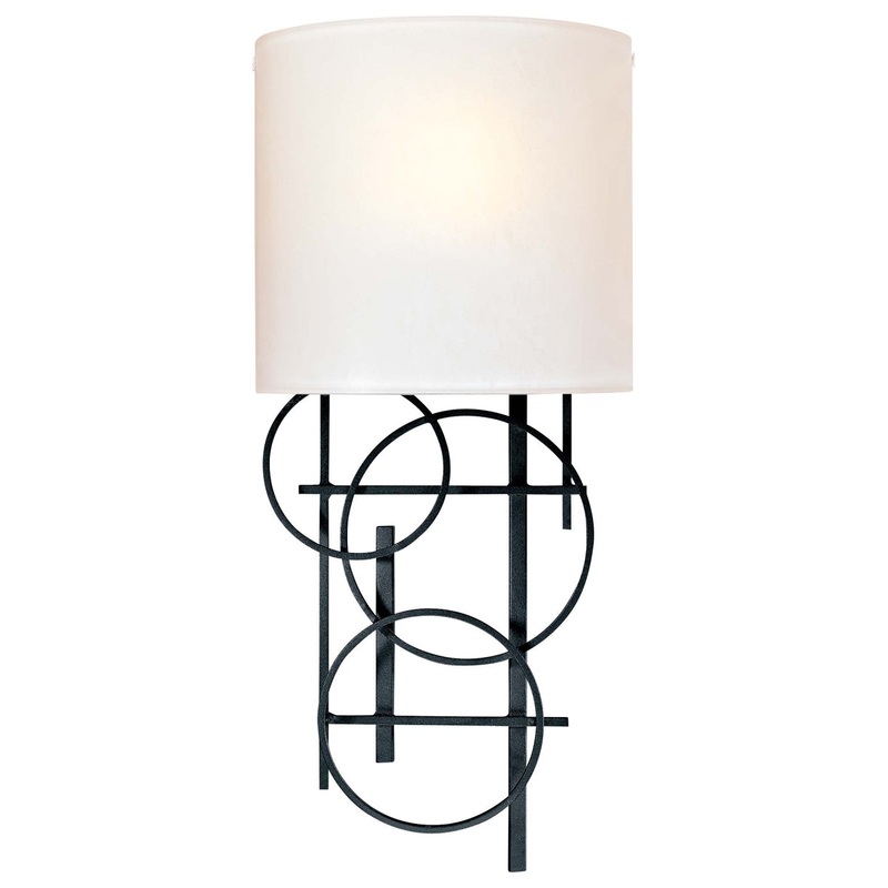 1-Light Wall Sconce in Black