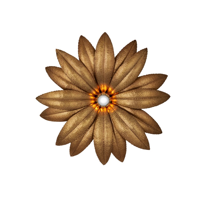 Alithea 1-Light Wall Sconce in Antique Brass