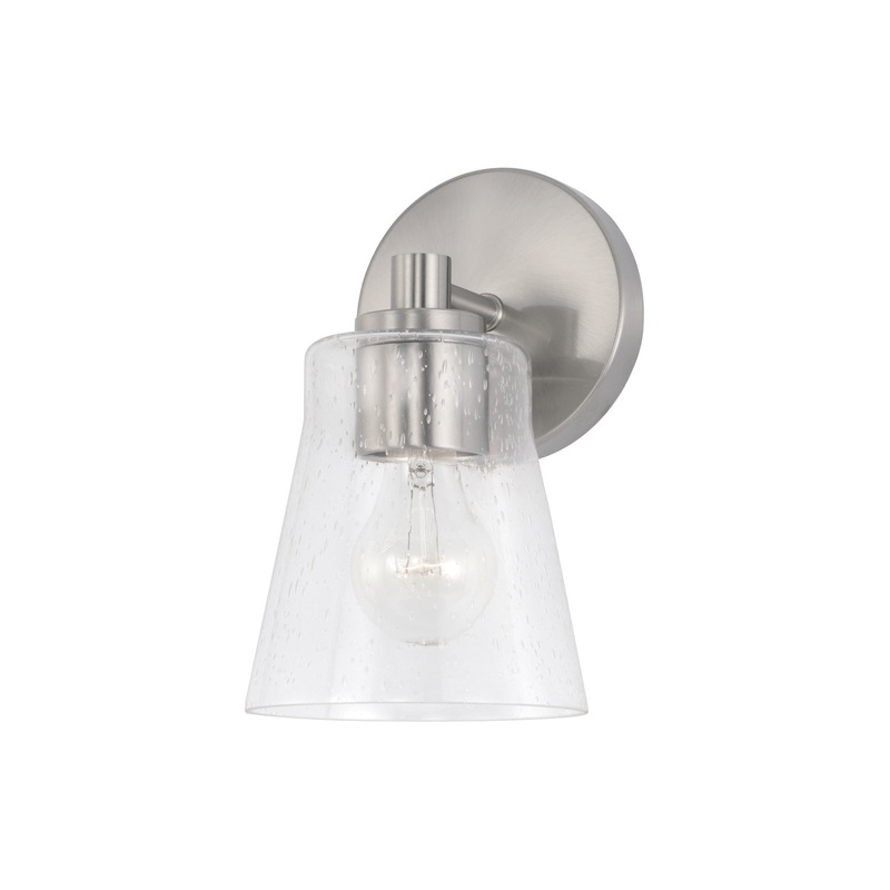 Baker 1-Light Wall Sconce in Brushed Nickel