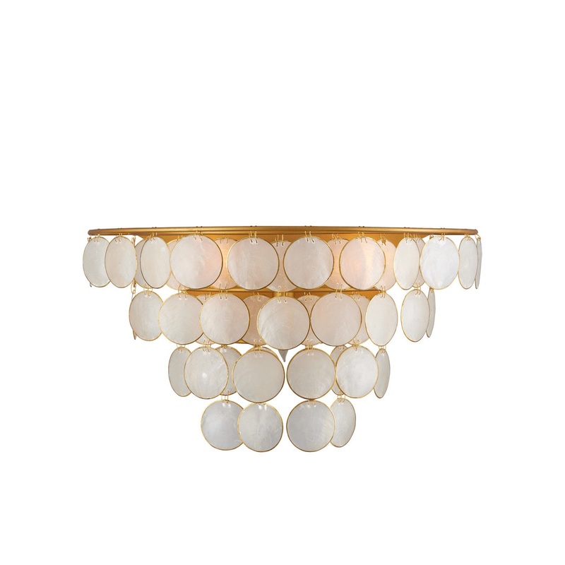 Bon Vivant 3-Light Wall Sconce in Natural & Contemporary Gold