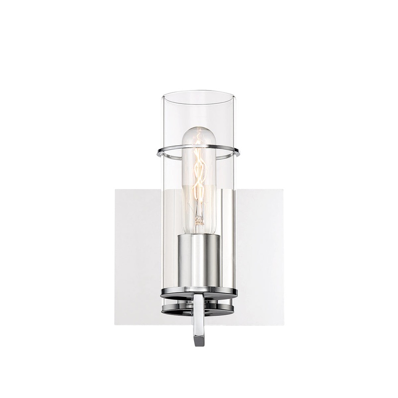 Pista 1-Light Wall Sconce in Chrome