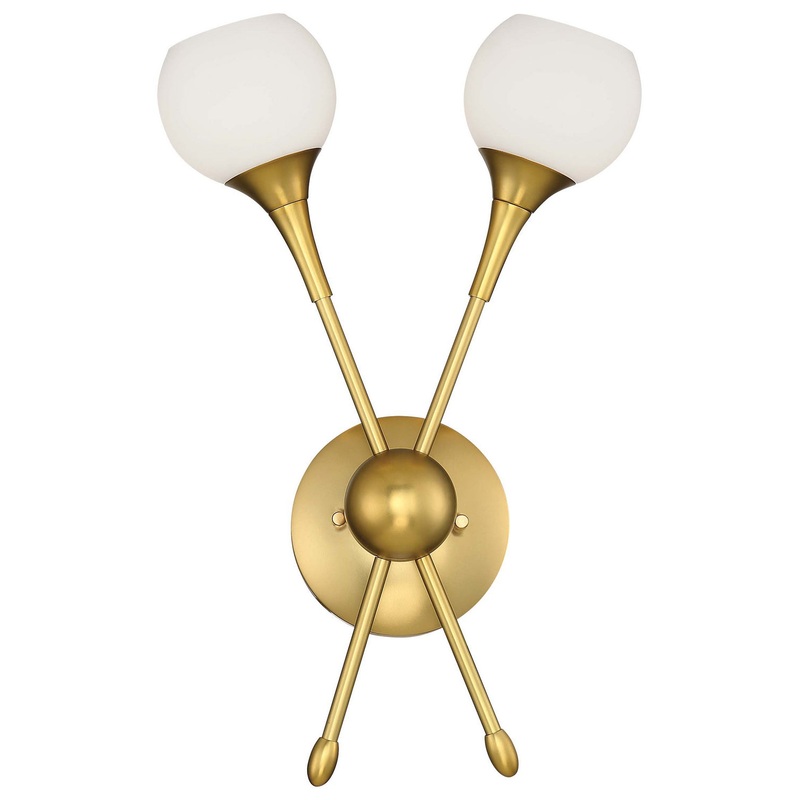 Pontil 2-Light Wall Sconce in Honey Gold