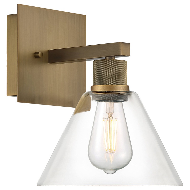 Port Nine Martini LED Wall Sconce in Antique Brushed Brass