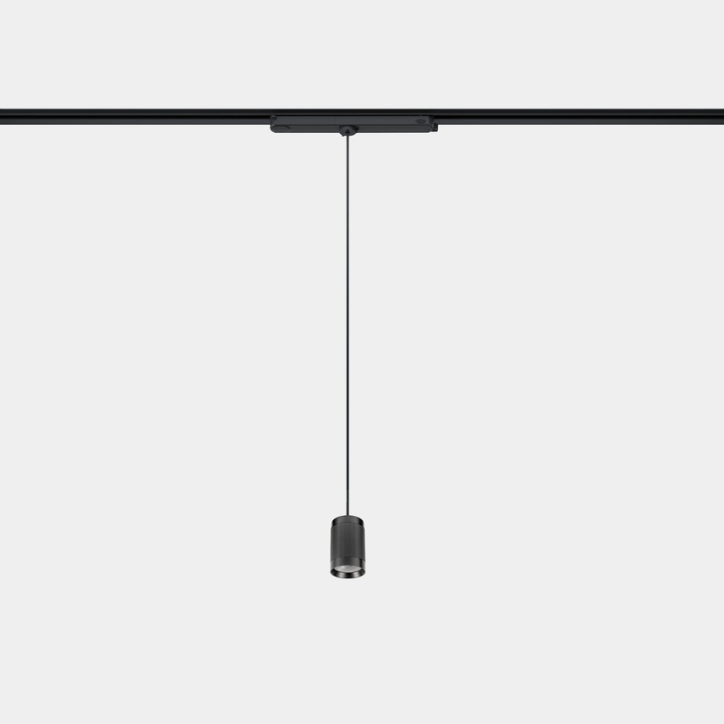 AV25-P6X9U3DS60, PENDANT IRIS TRACK HOOP 50 7.5W LED WARM-WHITE 4000K CRI 92 DALI-2 BLACK IP, Black 3 Circuit