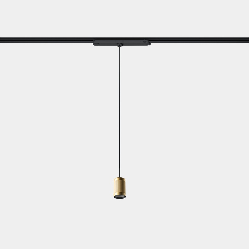 AV25-P6X9U3DSL9, PENDANT IRIS TRACK HOOP 50 7.5W LED WARM-WHITE 4000K CRI 92 DALI-2 BLACK/GO, Black/Gold/Transparent 3 Circuit