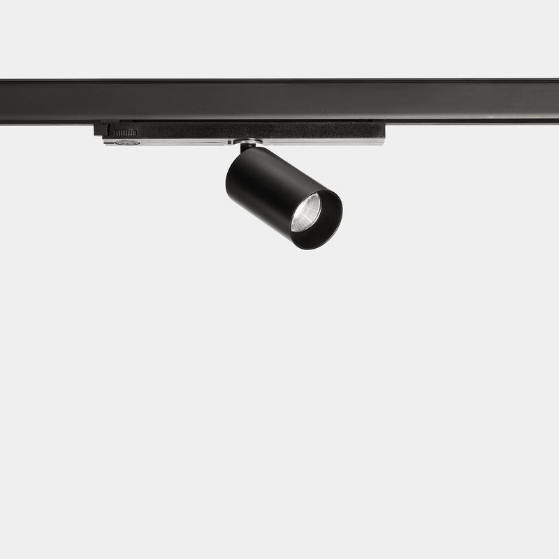 35-7287-60-ES, SPOTLIGHT ATOM TRACK 52 14.3W LED VERY WARM-WHITE 2700K CRI 92 22.1 DALI-2 BLACK 11, Black 3-Circuit