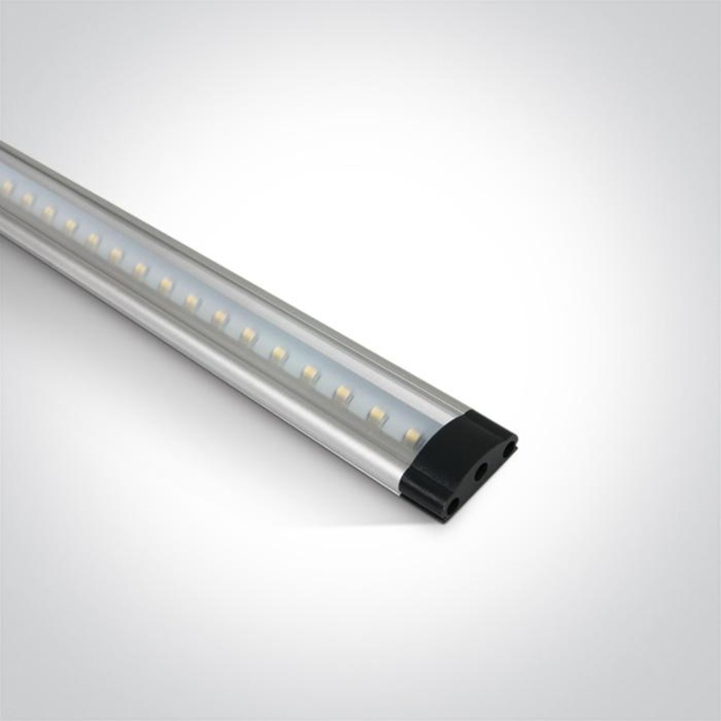 LED Strip Rectangular Warm White LED Dimmable 375lm Aluminium One Light SKU:38105/W