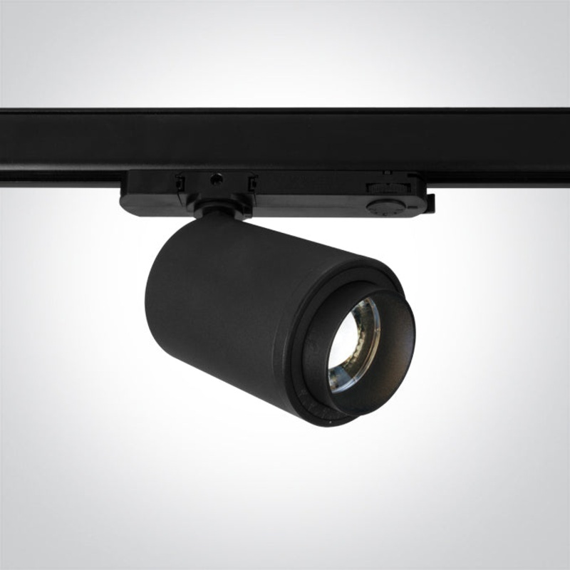 BLACK COB 20W CW TRACK SPOT 20-60deg ADJUSTABLE BEAM 230V One Light 65650BT/B/C