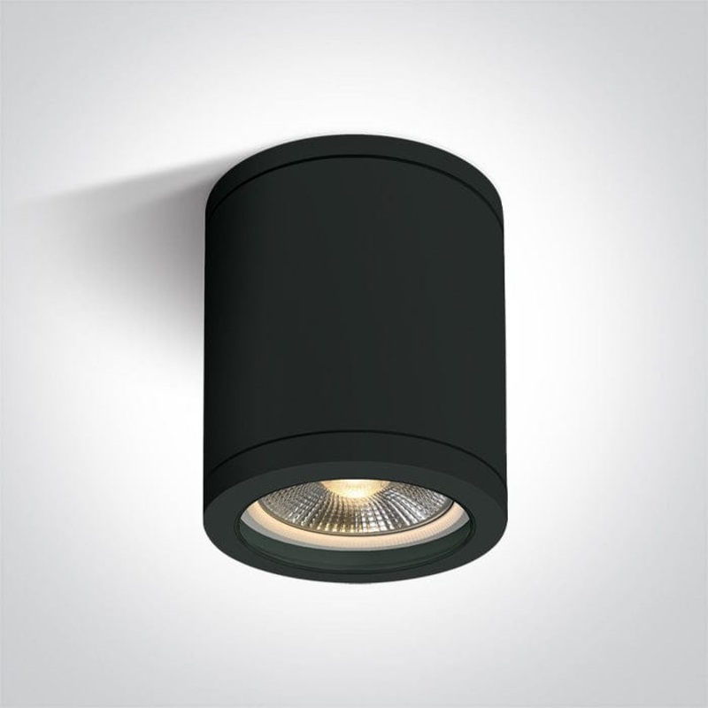 Black E27 PAR30 tubular ceiling light, IP65.  One Light SKU:67142C/B