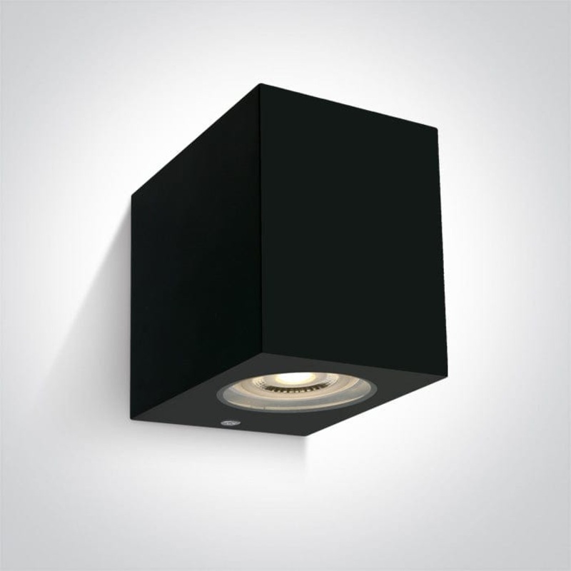 Black GU10 tubular ceiling light, IP65.  One Light SKU:67142H/B