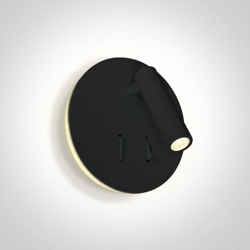 Black Led 3w + 5w Back Light Warm White Ip20 230v