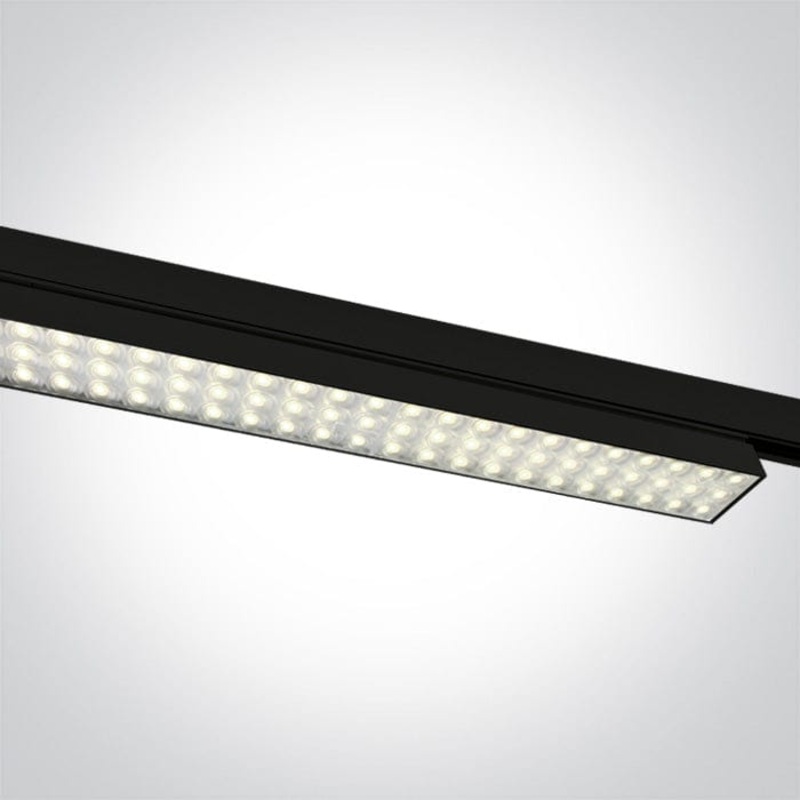 Black Led 60w Cool White Linear Track Light Ip20 230v