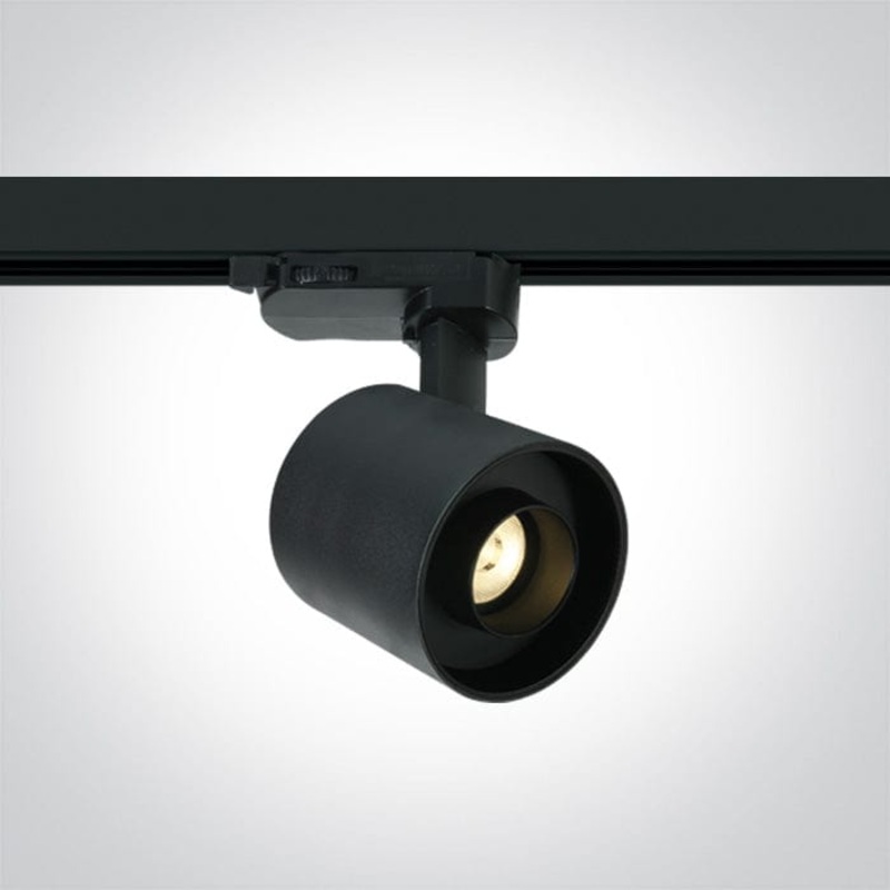 Black Led 6w Track Spotlight Warm White Ip20 230v Dark Light