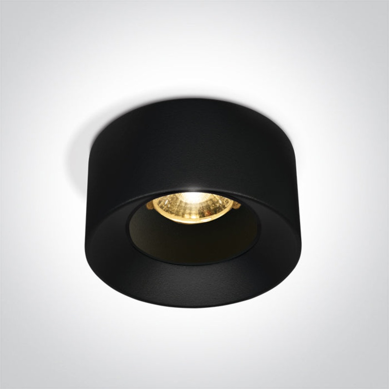 BLACK LED 7W 38deg WW 230V One Light 10107A/B/W