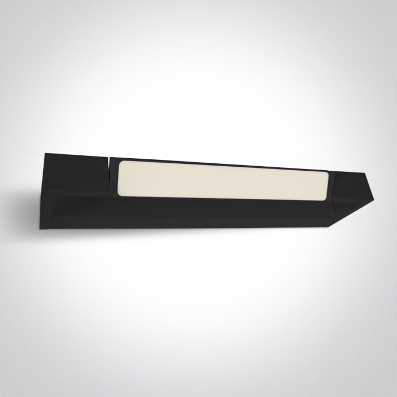BLACK LED BATHROOM / WALL LIGHT 12W WW IP44 230V One Light 38112C/B/W