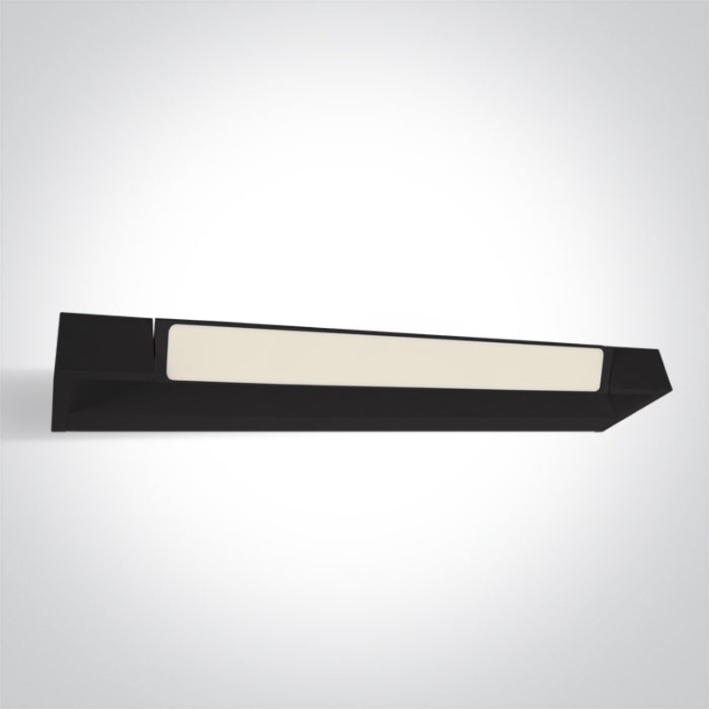 BLACK LED BATHROOM / WALL LIGHT 18W WW IP44 230V One Light 38118C/B/W