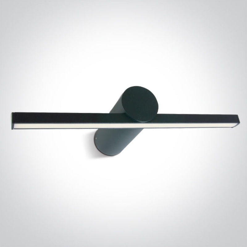 BLACK LED BATHROOM / WALL LIGHT 8W WW IP44 230V One Light 38108N/B/W