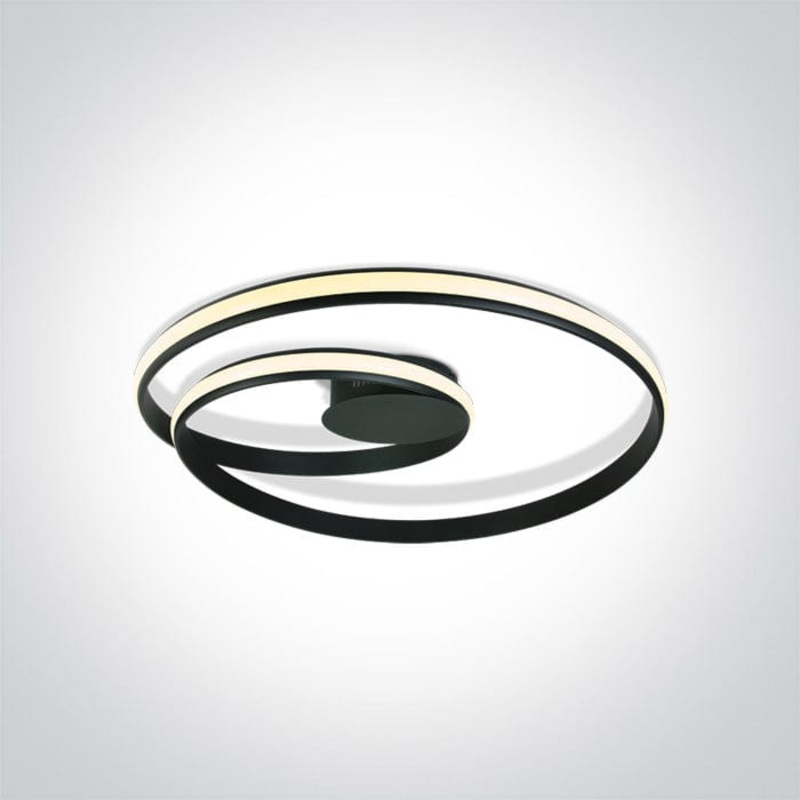 Black Led Ceiling Lamp 30w Warm White Ip20 230v SKU: 63066/B