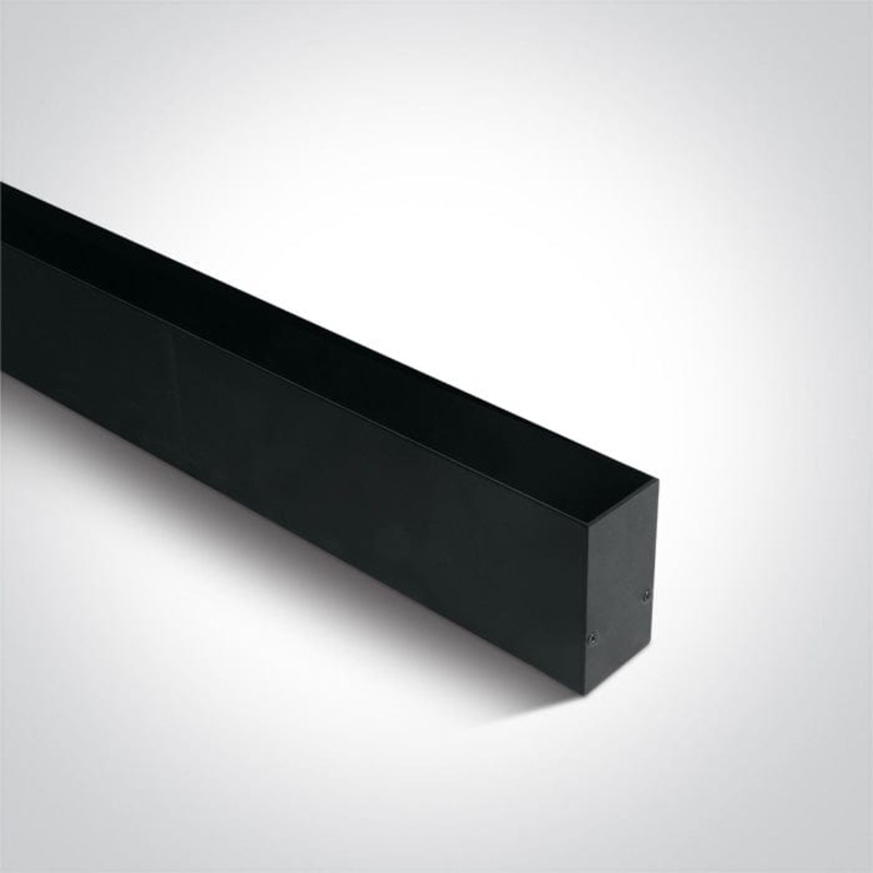 Black Magnetic Profile 2m 48v One Light SKU:42002/B