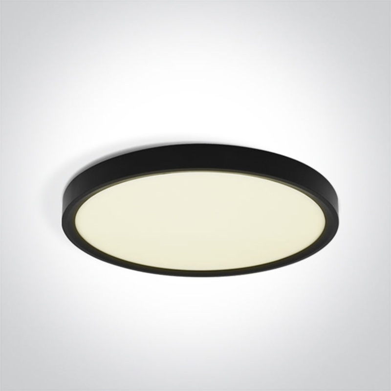 BLACK PLAFO 24W CCTV IP20 230V One Light 62006A/B/V