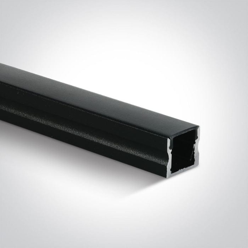 Black Profile 2m + Pc Black Diffuser One Light SKU:7904/B/B