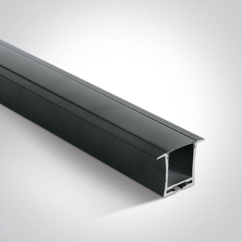 Black Recessed Profile 2m + Black Pc Diffuser