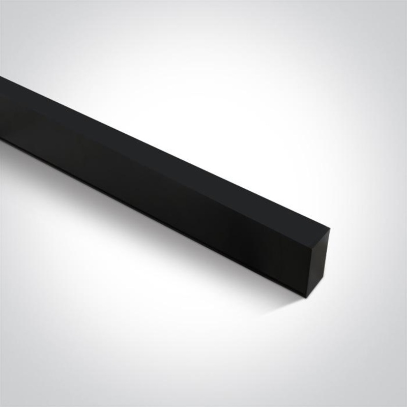 Black Rectangular Profile Aluminium One Light SKU:38150E/B