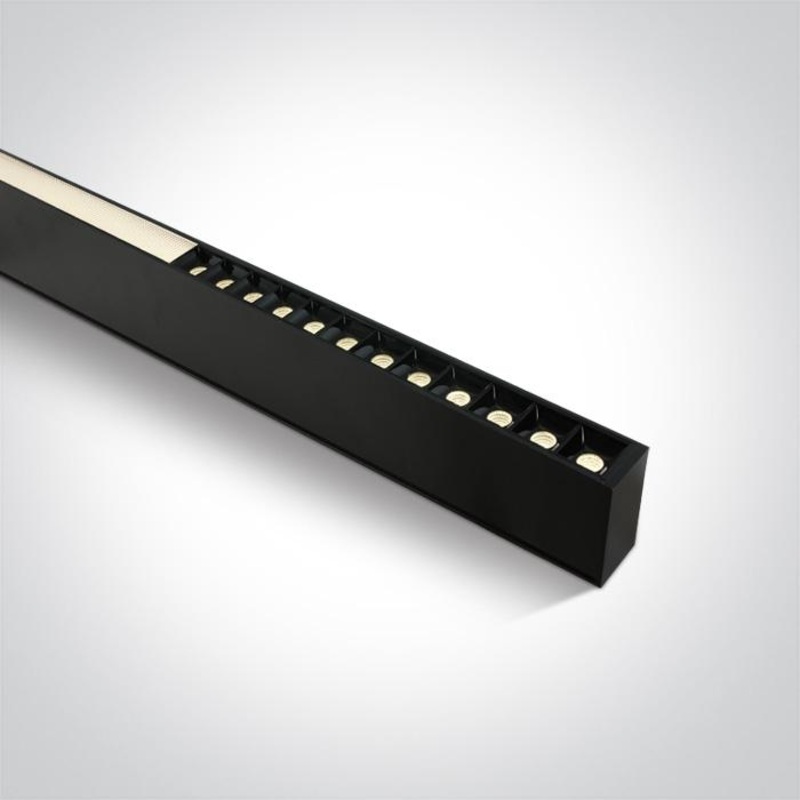 Black Rectangular Warm White LED built in 3400lm 40W Aluminium One Light SKU:38150C/B/W