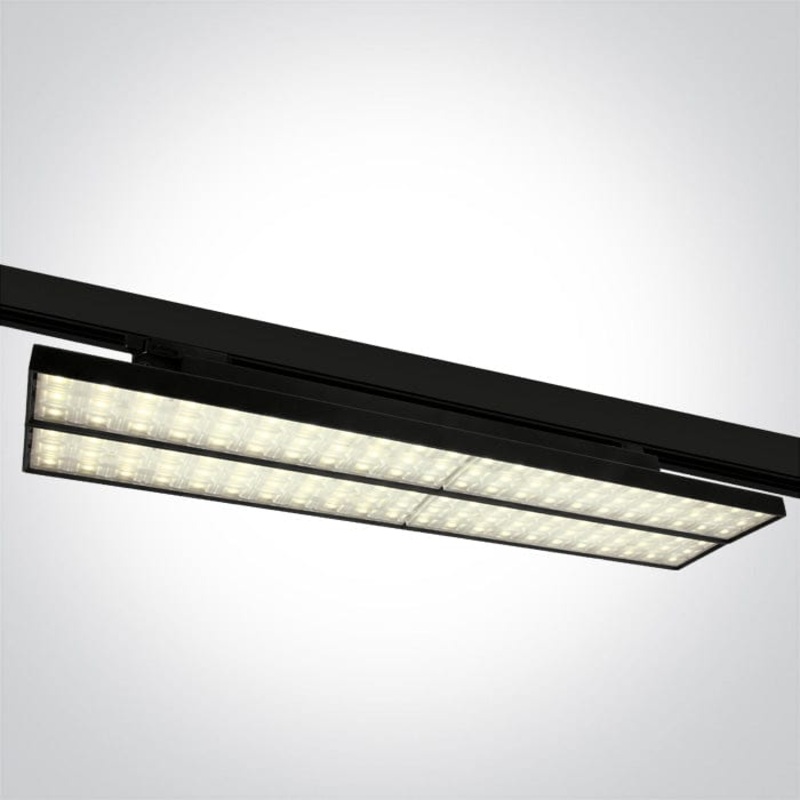 Black Smd Led 50w Warm White Linear Track Light Adjustable 230v One Light SKU:65168T/B/W