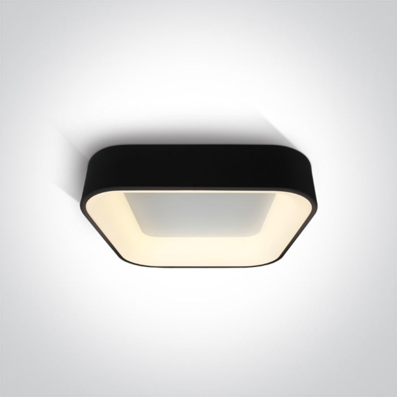 BLACK SQUARE PLAFO LED 38W CCTV IP20 230V DIMMABLE One Light 62132NA/B/V