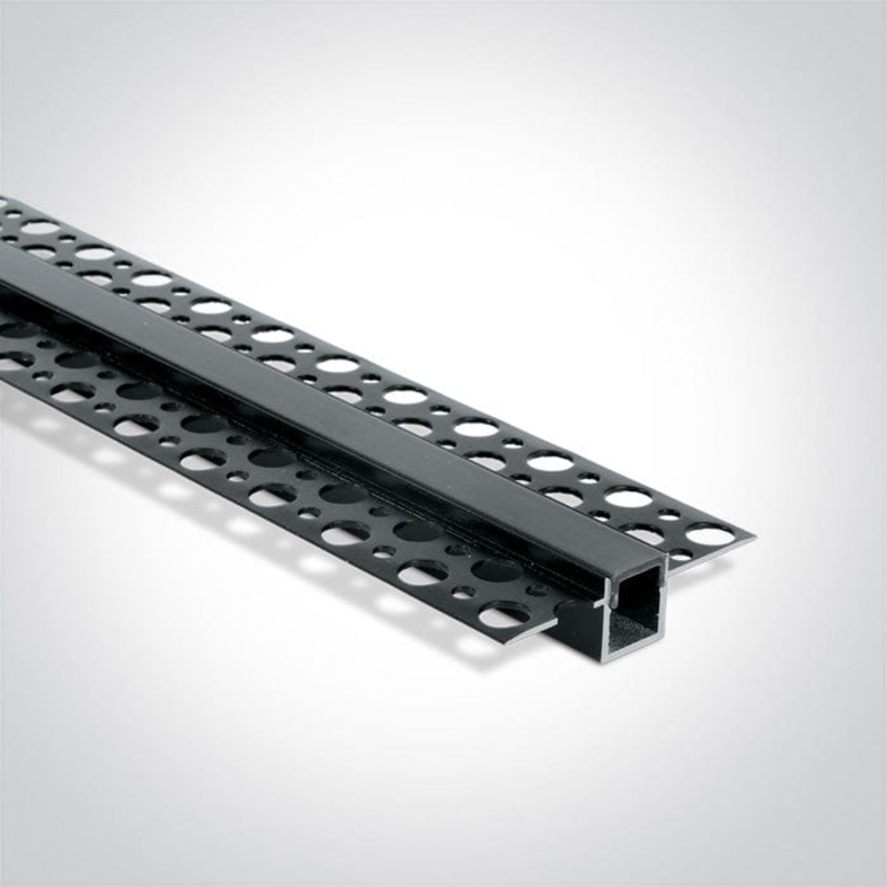 Black Trimless Profile 2m For 10mm Strips + Black Pc Diffuser