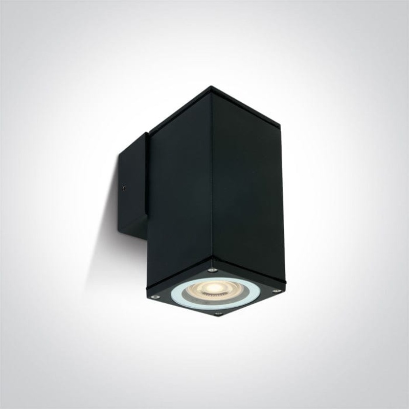 Black Wall Gu10 10w Ip54 100-240v One Light SKU:67426B/B