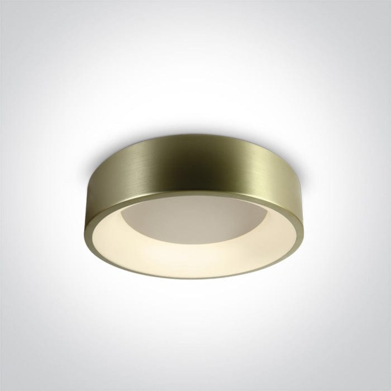 Brushed Brass Ceiling Light Led 32w Warm white Ip20 230v One Light SKU:62132N/BBS/W