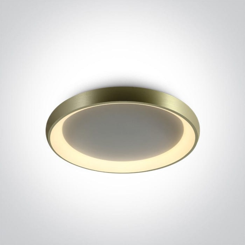 Brushed Brass Ceiling Light Led 50w Warm white Ip20 230v One Light SKU:62144N/BBS/W