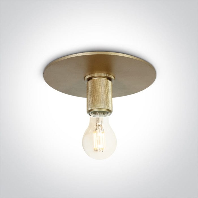 Brushed Brass E27 Decorative Recessed Brushed Brass fitting, IP20.  One Light SKU:62120/BBS