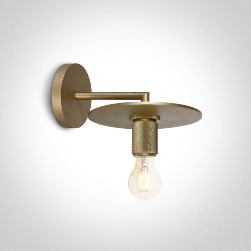 Brushed Brass E27 Decorative wall fitting, IP20.  One Light SKU:62120A/BBS