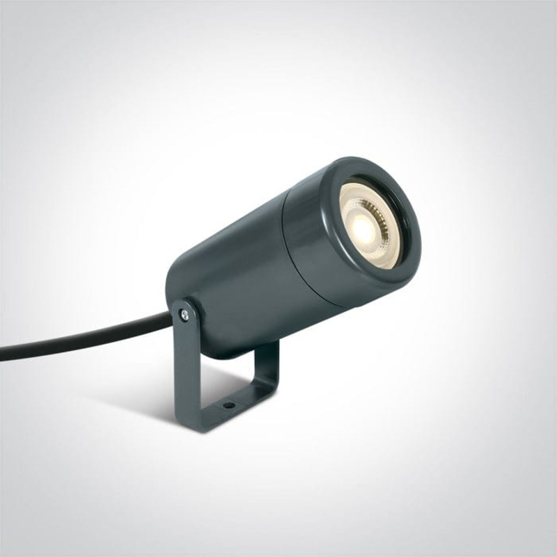 Anthracite Garden spotlight, GU10, IP65, supplied with spike, for garden illumination.  One Light SKU:67200G/AN
