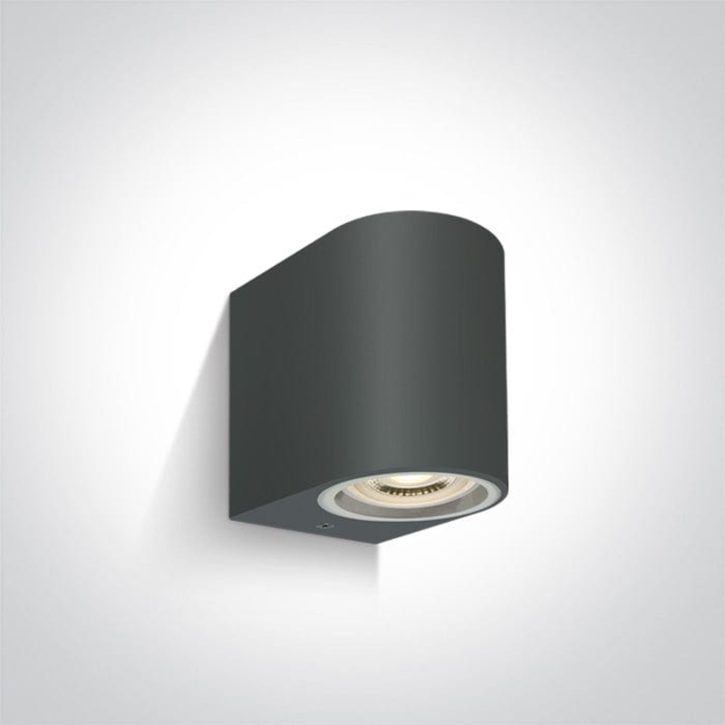Anthracite GU10 tubular ceiling light, IP65.  One Light SKU:67142F/AN