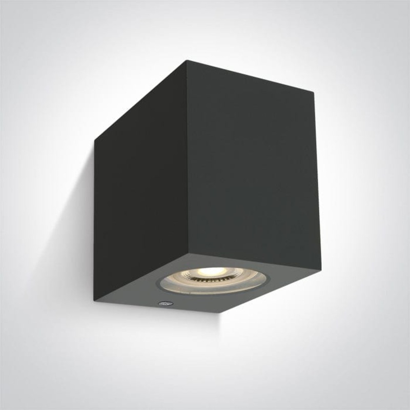 Anthracite GU10 tubular ceiling light, IP65.  One Light SKU:67142H/AN
