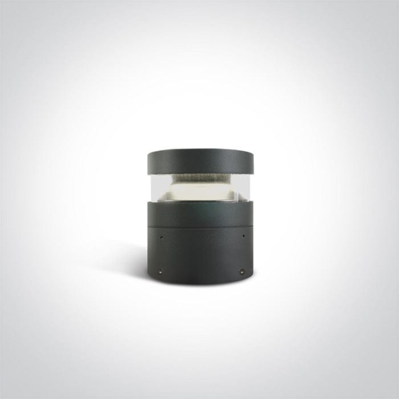 Anthracite Led Bollard 20cm 20w Cool White Ip65 230v