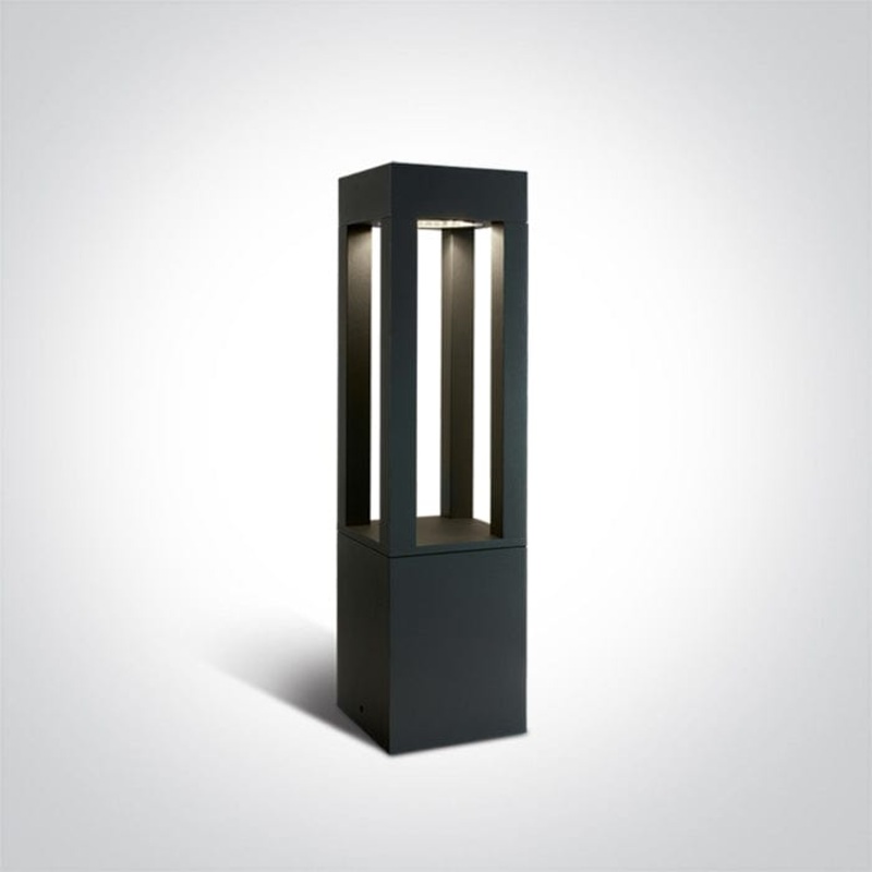 Anthracite Led Bollard 60cm 22w Cool White Ip65 230v