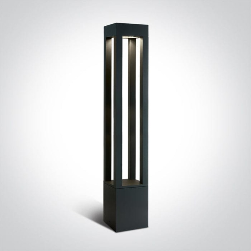Anthracite Led Bollard 90cm 22w Cool White Ip65 230v