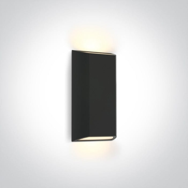 Anthracite Led Wall Light 8w Warm White Ip65 230v