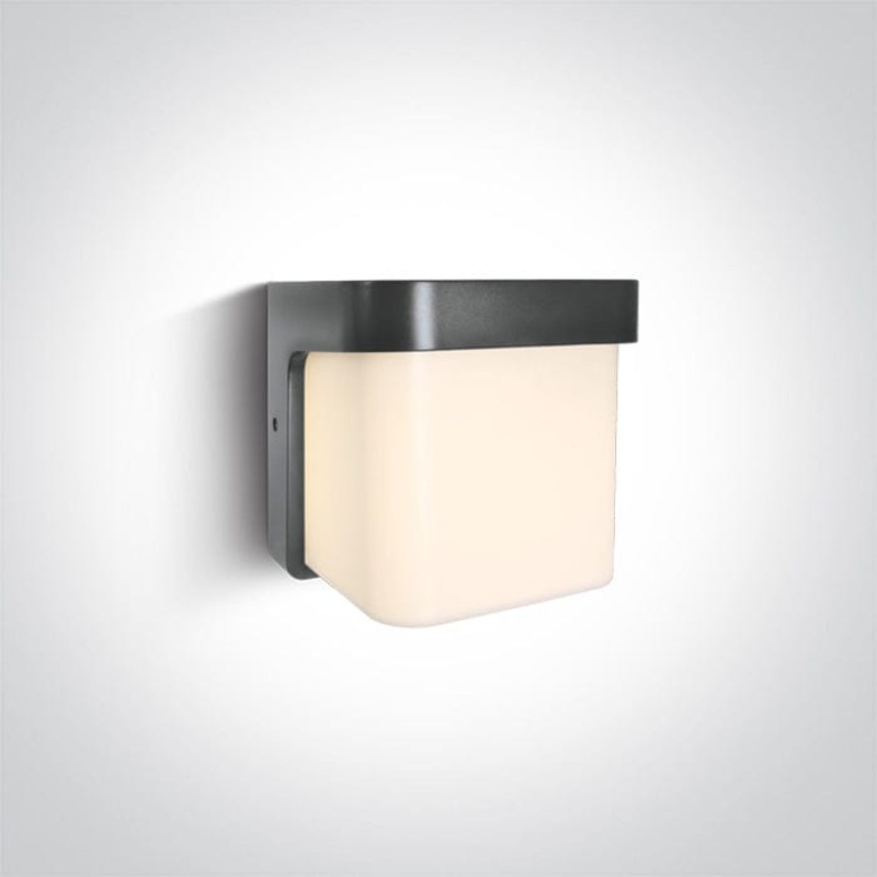 Anthracite Wall Led 12w Warm White Ip54 230v