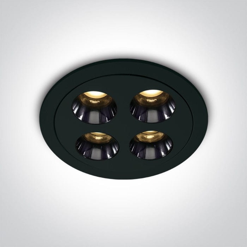 Black 10W Low Glare recessed spotlight, IP20.Complete with 700mA driver. One Light SKU:10110H/B/W
