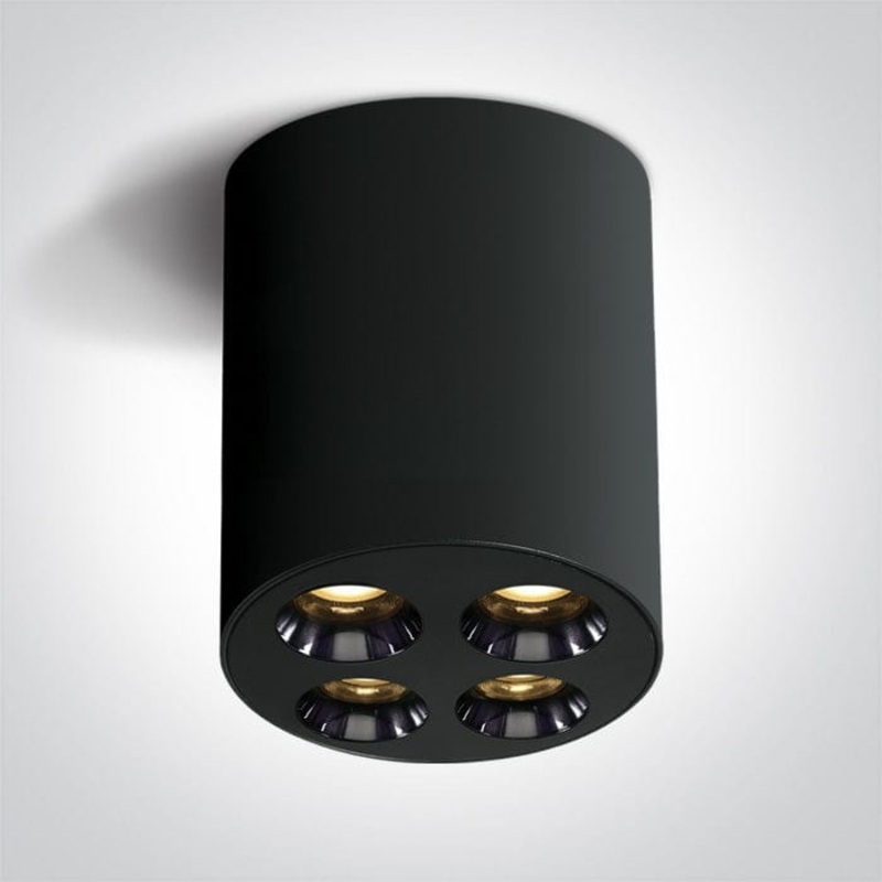 Black 10W Low Glare surface ceiling spotlight, IP20.Complete with 700mA driver. One Light SKU:12110H/B/W
