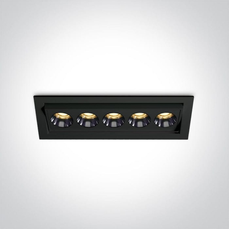 Black 12W Adjustable Low Glare recessed spotlight, IP20.Complete with 700mA driver. One Light SKU:51012H/B/W