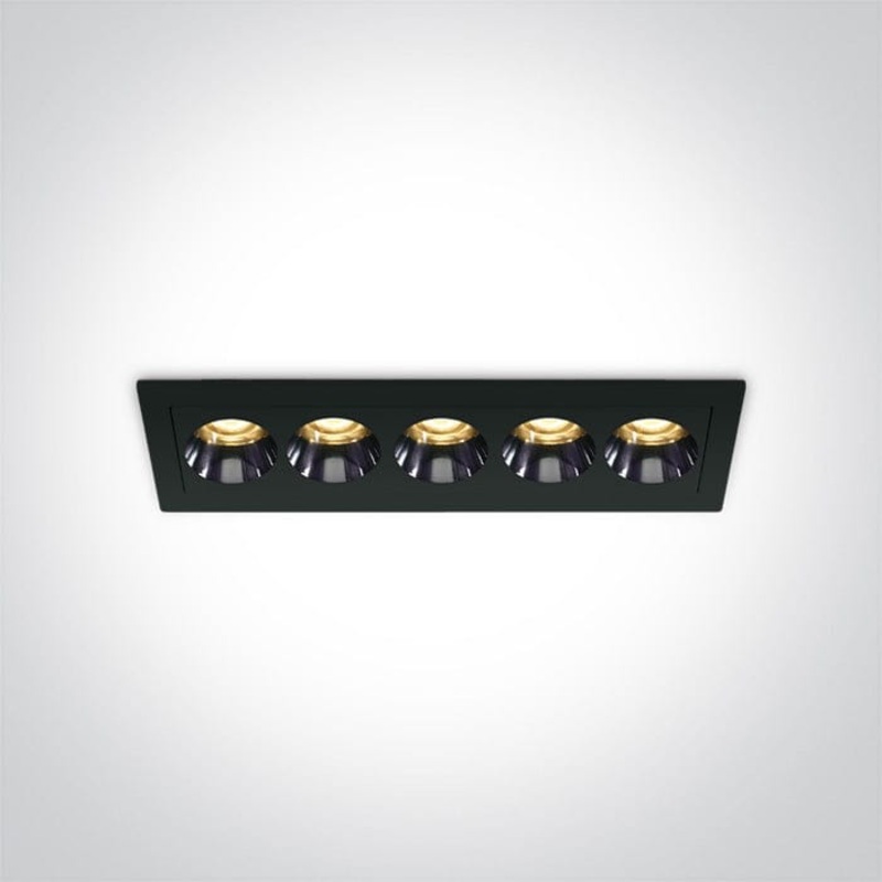 Black 12W Low Glare recessed spotlight, IP20.Complete with 700mA driver. One Light SKU:50012H/B/W