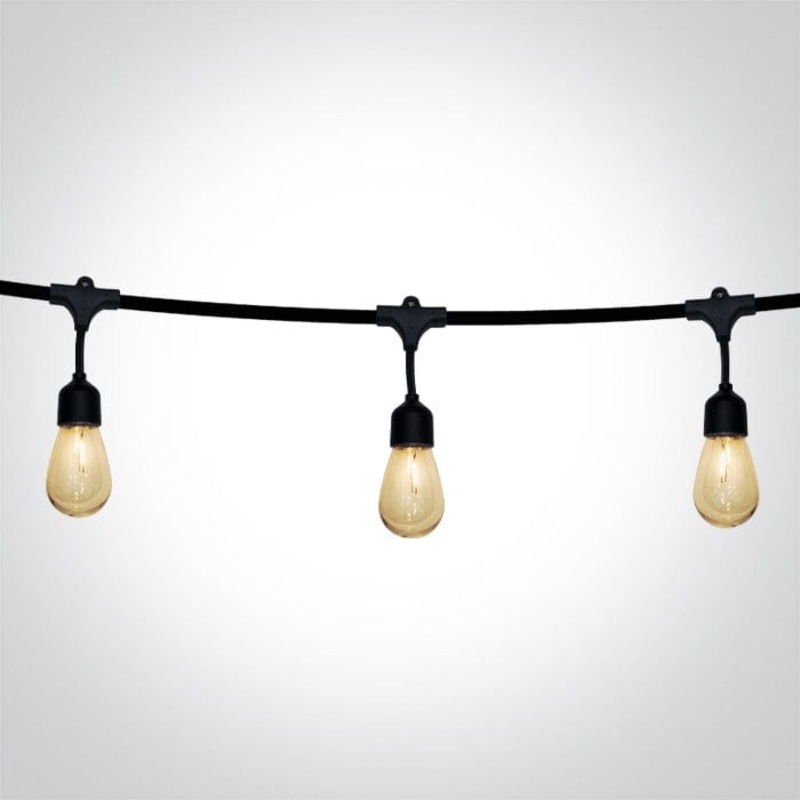 Black 1W Solar String Light with ON/OFF Switch.12xLEDsTotal length: 850cm6 hours operation.Panel size: 146x90mmSpike Height: 183mmAdjustable panel 1 directionComplete with 2000mAh lithium battery. One Light SKU:0996/B