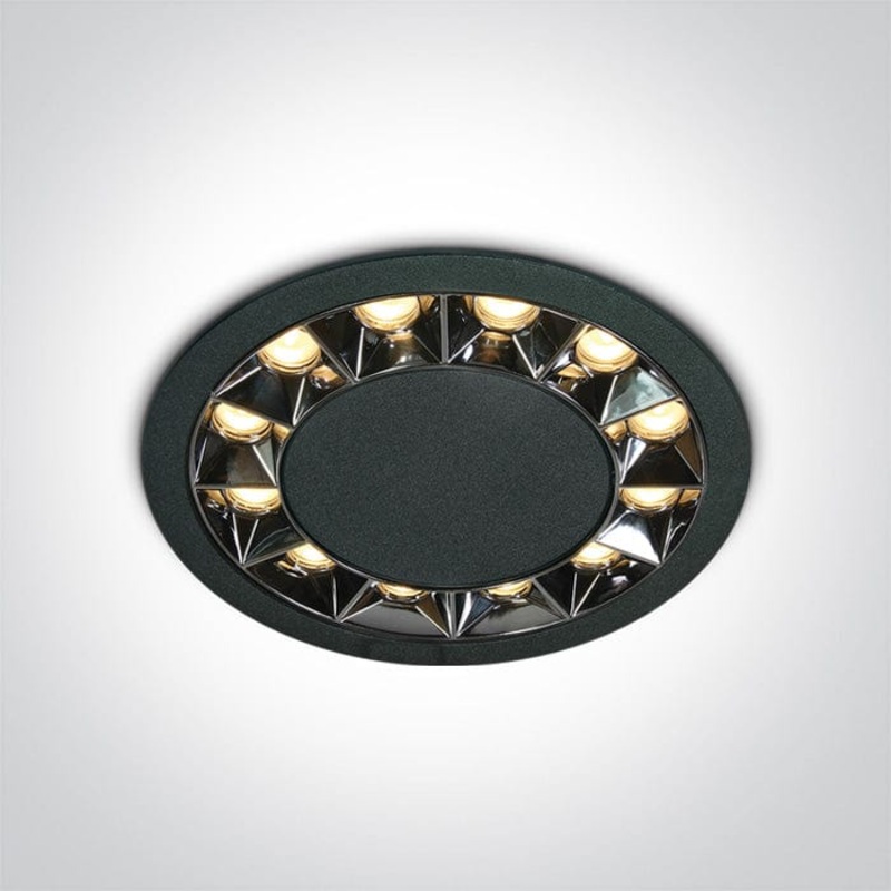 Black 20W Recessed spotlight, IP20.Complete with 450mA driver. One Light SKU:10120X/B/W